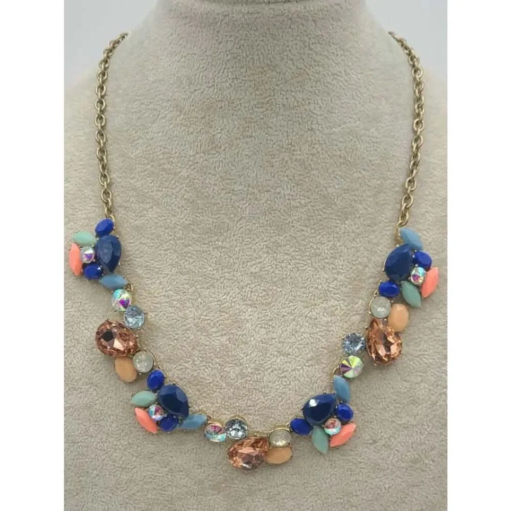 J Crew Paint Party Crystal Necklace NWT!